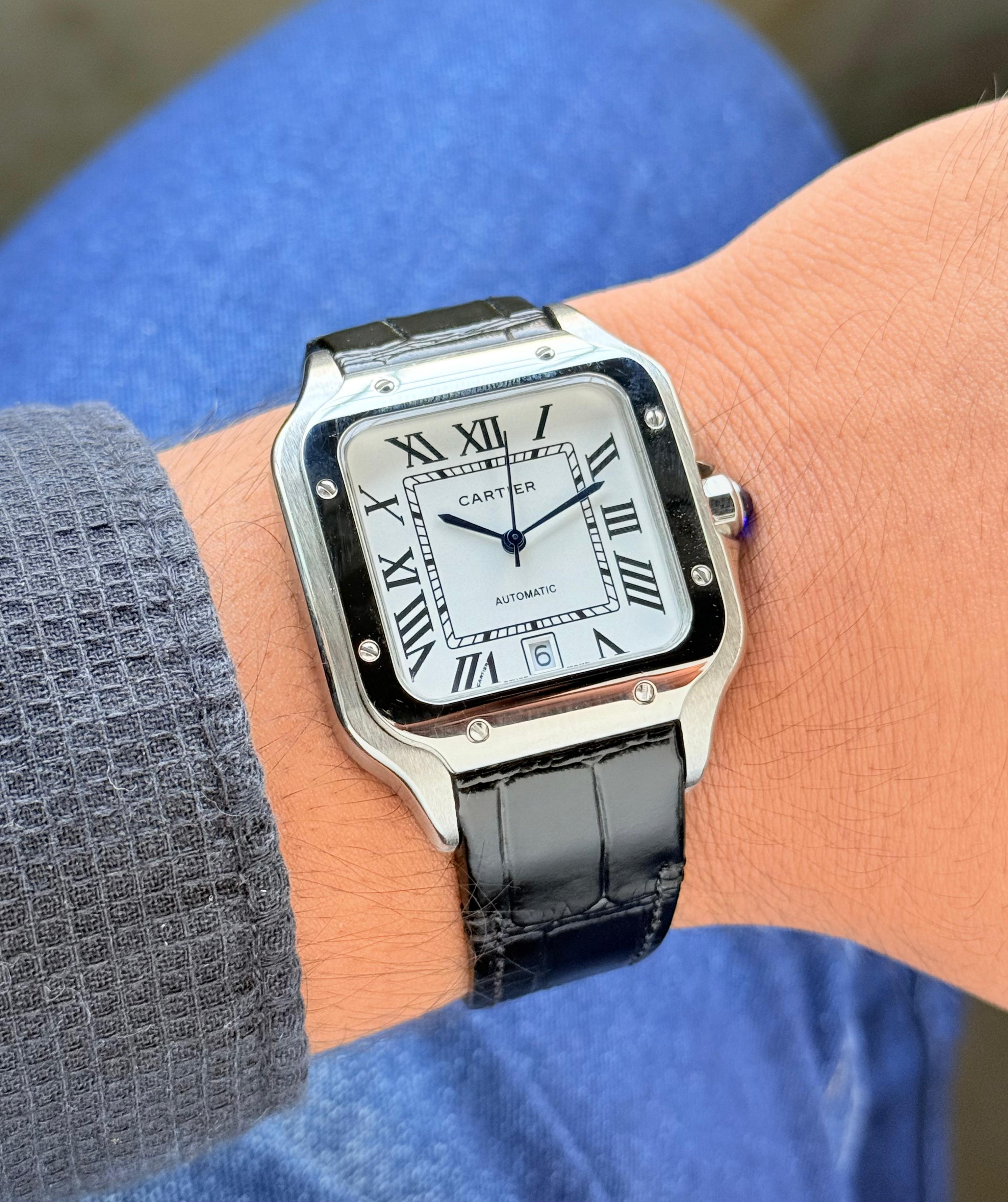 Cartier  For Men  7AA Ultra - Premium Model - Santos   Geometric Shape