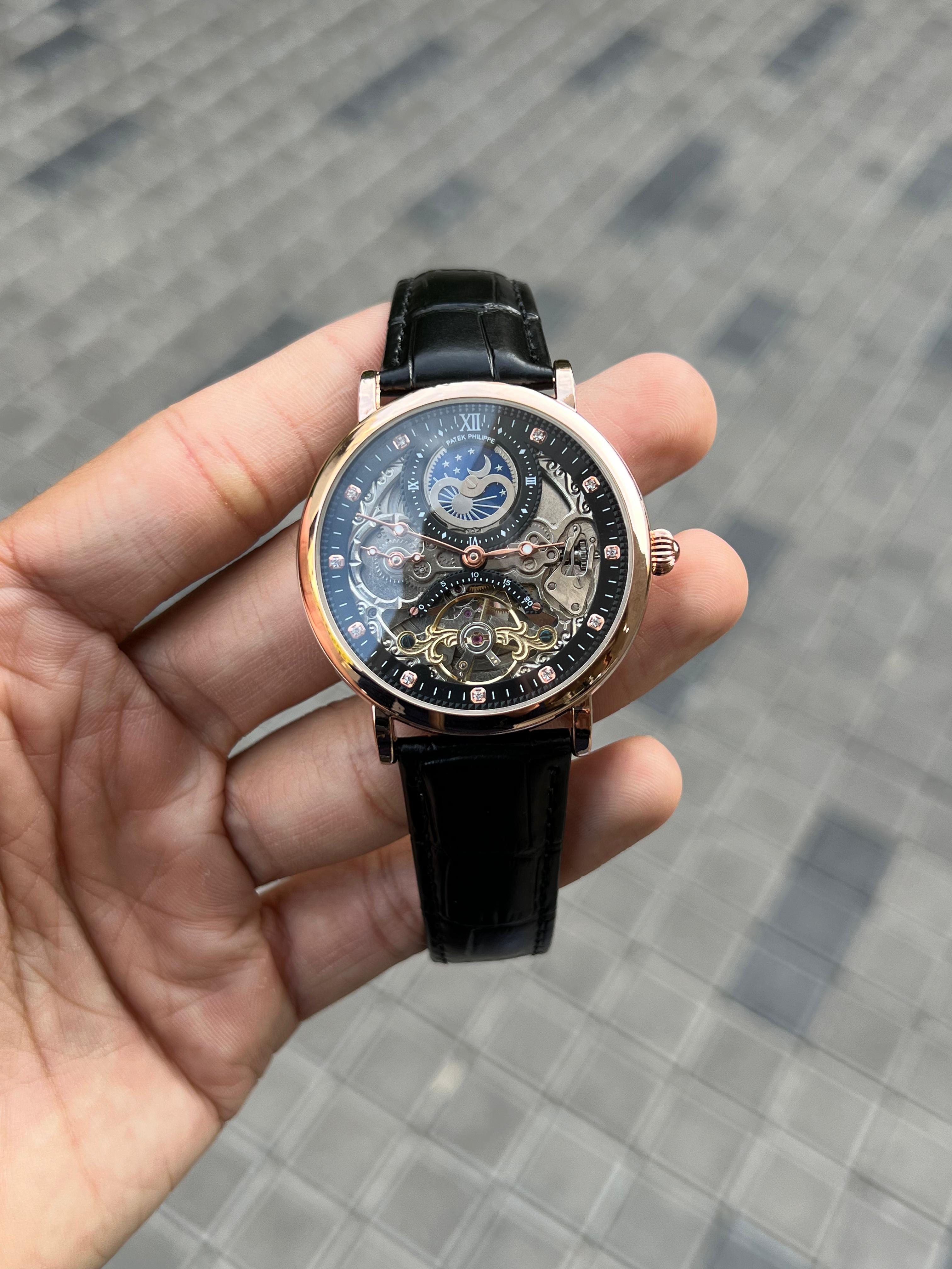 Patek Philippe Skeleton Leather Belt Premium