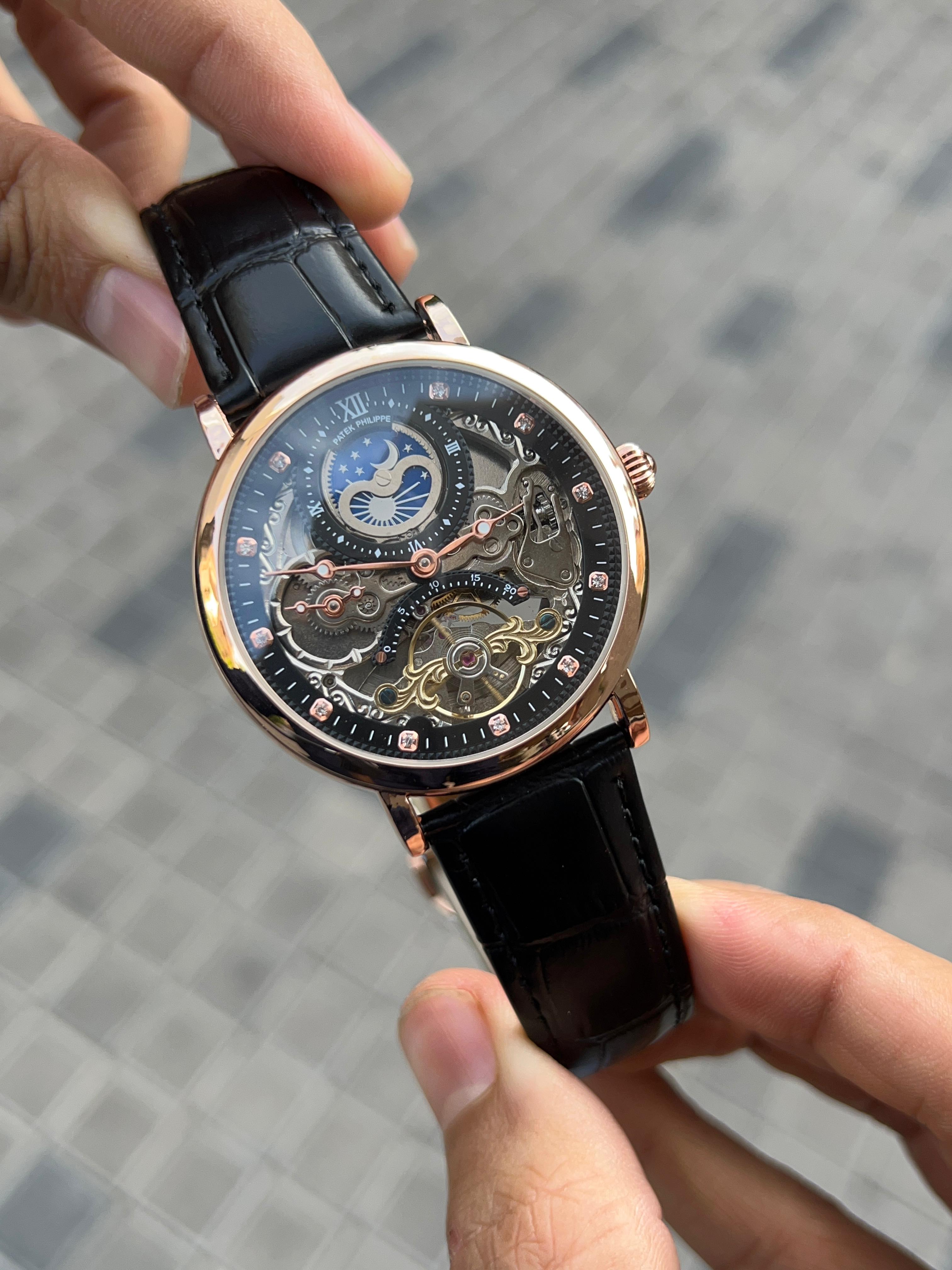 Patek Philippe Skeleton Leather Belt Premium