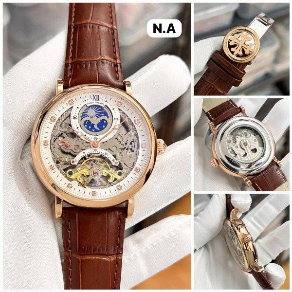 Patek Philippe Skeleton Leather Belt Premium