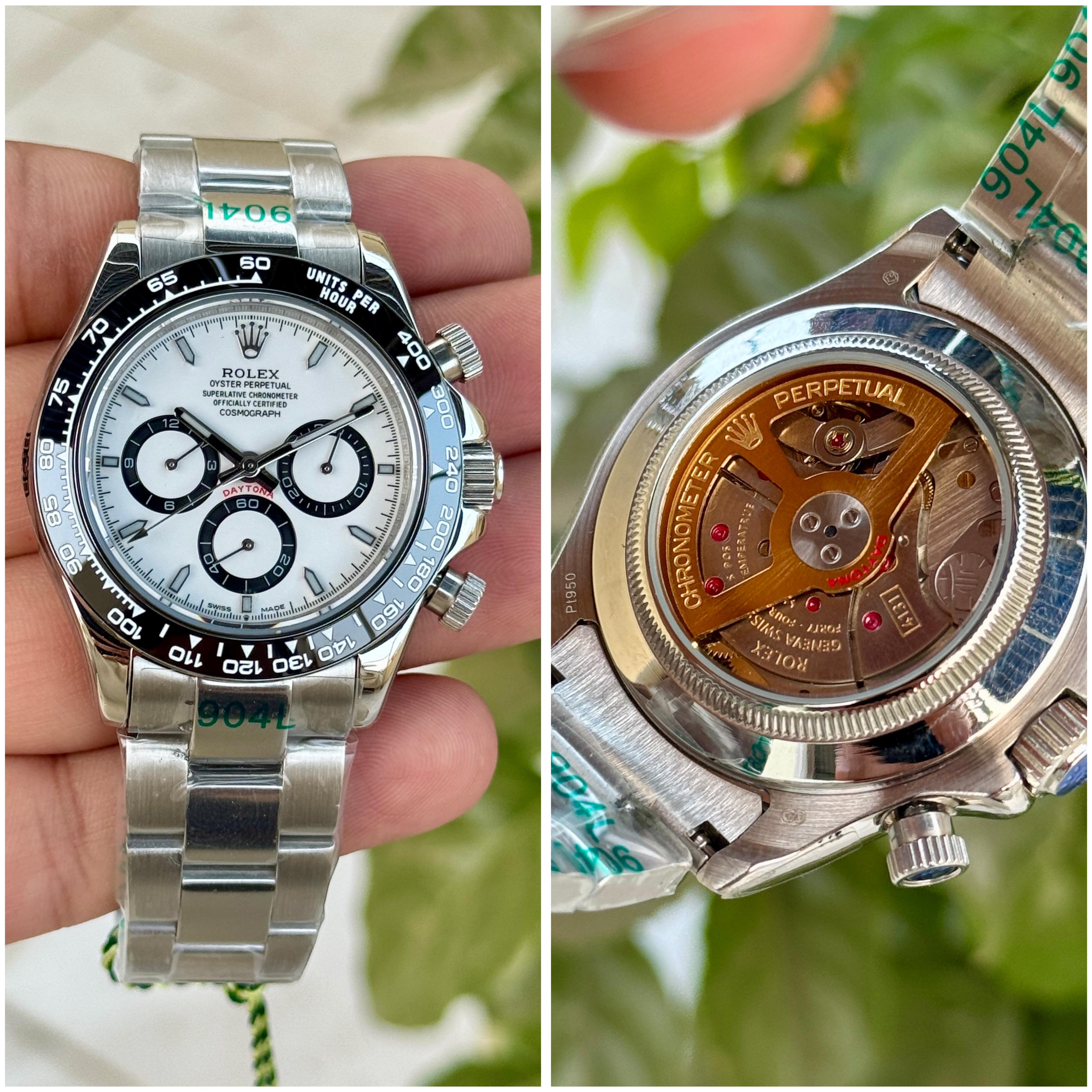 Rolex  For Men Daytona Cosmograph White Dial ETA Quality